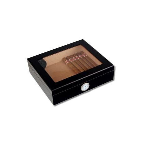 Angelo Humidor Black Editon Sichtfenster
