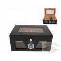 Angelo Black Wood Wonderful Kristallglas Humidor V-1320