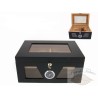 Angelo Black Wood Wonderful Kristallglas Humidor V-1320